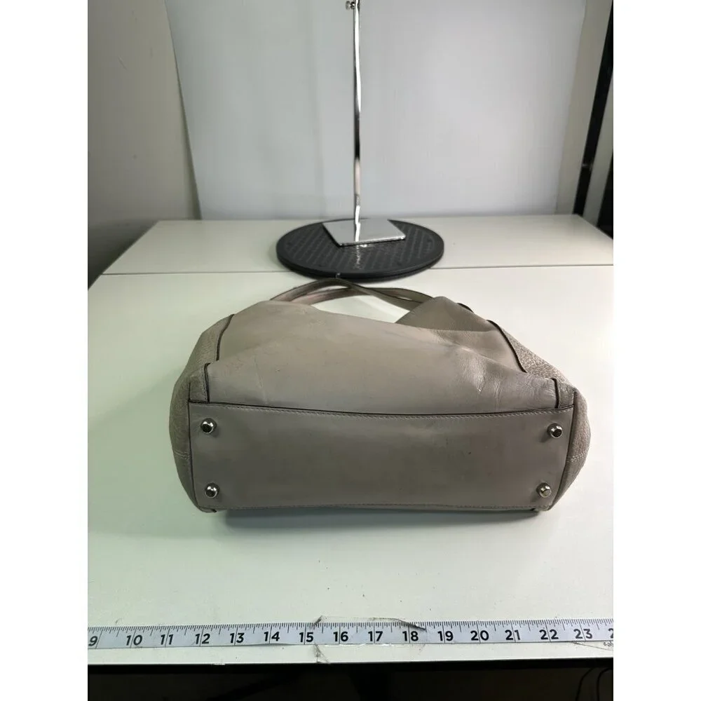 Coach Edie Shoulder Bag Gray/Taupe w/ Wallet (Coach F12034)